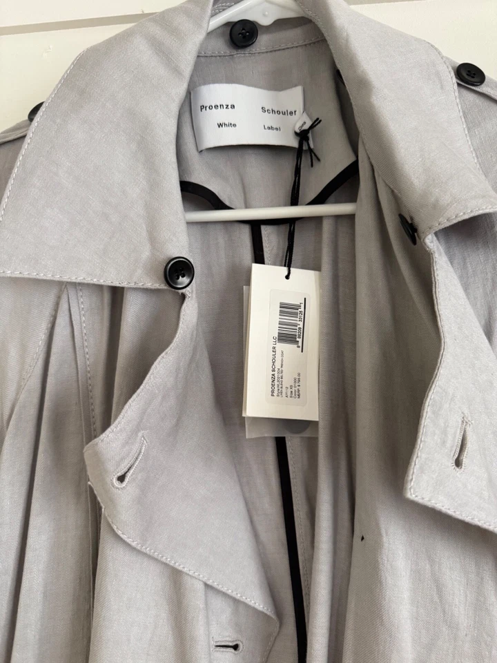 Proenza Schoulder腰带风衣,灰色,尺寸 XS,全新带标签  — 第 2/2 张图片