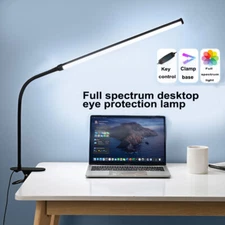 Dimmable LED Desk Light 10 Levels Table Bedside Reading Lamp USB Rechargeable US