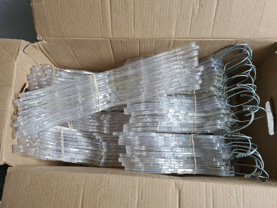 Mainetti Plastica Trasparente Top Appendiabiti 43cm Confezione Di 100 - Immagine 2 di 4