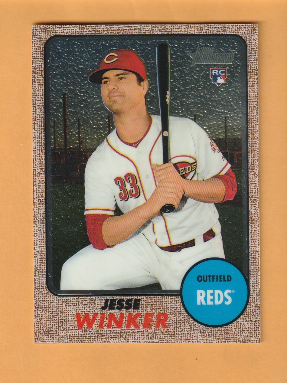 Jesse Winker Cincinnati Reds 2017 Topps Heritage Chrome /999 RC Rookie 7Q