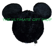 NEW DISNEY MICKEY MOUSE SOFT POLYESTER BLACK BATH RUG FLOOR RUG SHAG -24"X30"