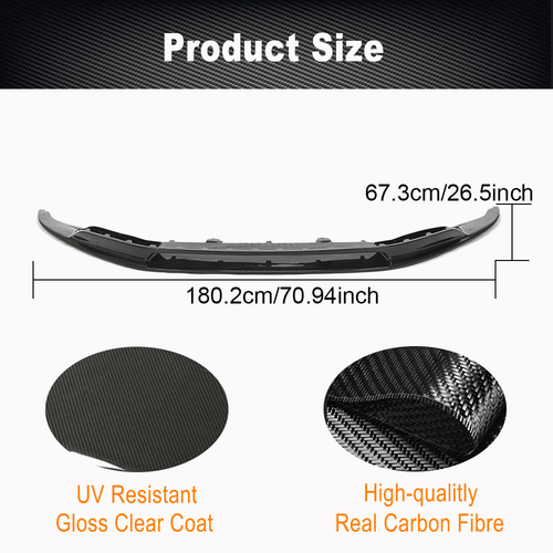 Se adapta a Audi R8 V10 2016-18 Dry Carbon labio delantero alerón labio espada - Imagen 6 de 11