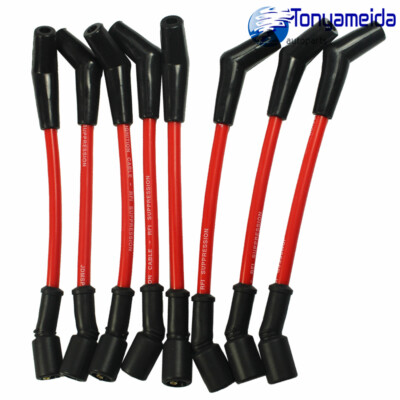 JDMSPEED 10.5 mm LSx LS1 LS2 LS3 LS6 LS7 High Heat Spark Plug Ignition Wires Set