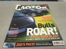 Aug 2002 MOTOR Magazine LAMBORGHINI , HSV , 350Z , VY Subaru WRX Porsche