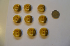 9 BOTTONI 2 FORI RESINA SFUMATA GIALLO BEIGE DIAMETRO 2,5 CM EFFETTO CORNO SARTO