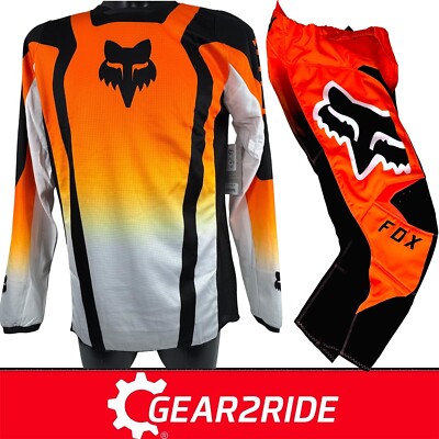 Fox Racing MX Kit Combo Fox 180 Trikot & Hose Flo Orange - 28''/ S