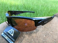 Maxx HD Sunglasses Dynasty 2.0 black golf driving lens brown amber
