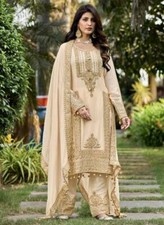 Bollywood Style Georgette Top Palazzo With Dupatta For Women And Girls Wear