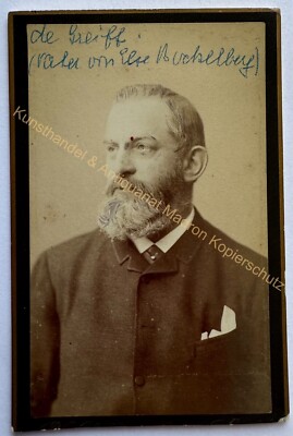orig. CDV Foto Fotografie Bild alt Herr Mann Mode um 1880 Krefeld de Greiff