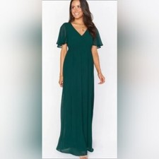 NWT Show Me Your Mumu Emily Empire Emerald Green Dress Size Small