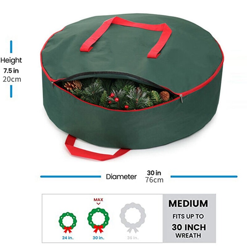 Christmas Tree Bag for Storing Christmas Utensils Red Rectangle