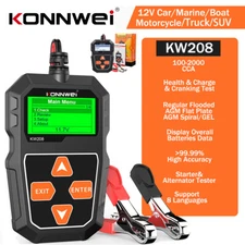 12V Car Battery Tester 100-2000CCA Cranking Digital Battery Charging Circut Test