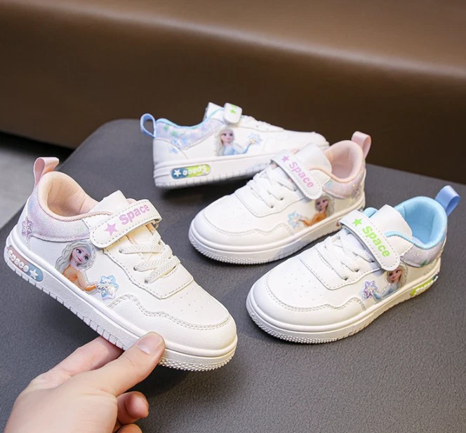 Kids Girls Sneakers Frozen Princess Sport Shoes School Waliking Running Athletic
