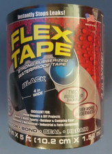 Flex Seal Strong Rubberized Waterproof Flex Tape, 4" x 5 foot roll. Black