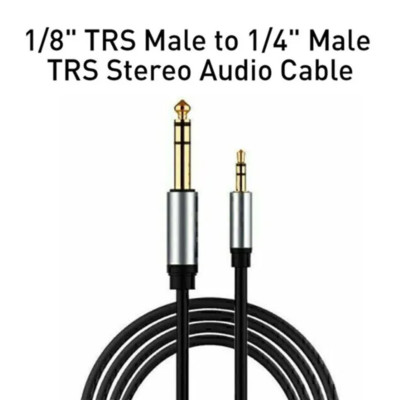 Professional 1/8'' to 1/4'' Audio Adapter Cable for Mixing Desk - Gold Plated