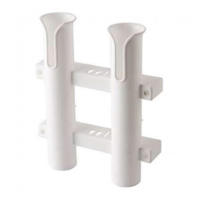 Sea-Dog 325028-1 Polypropylene Two Pole Side Mount Rod Holder White