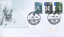 2008 WYD World Youth Day FDC - Port Hedland WA 6721 Pictorial PMK