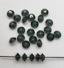12pc Swarovski Crystal Morion 6mm Flat Bicone 5305 Beads; Rondelle; Vintage