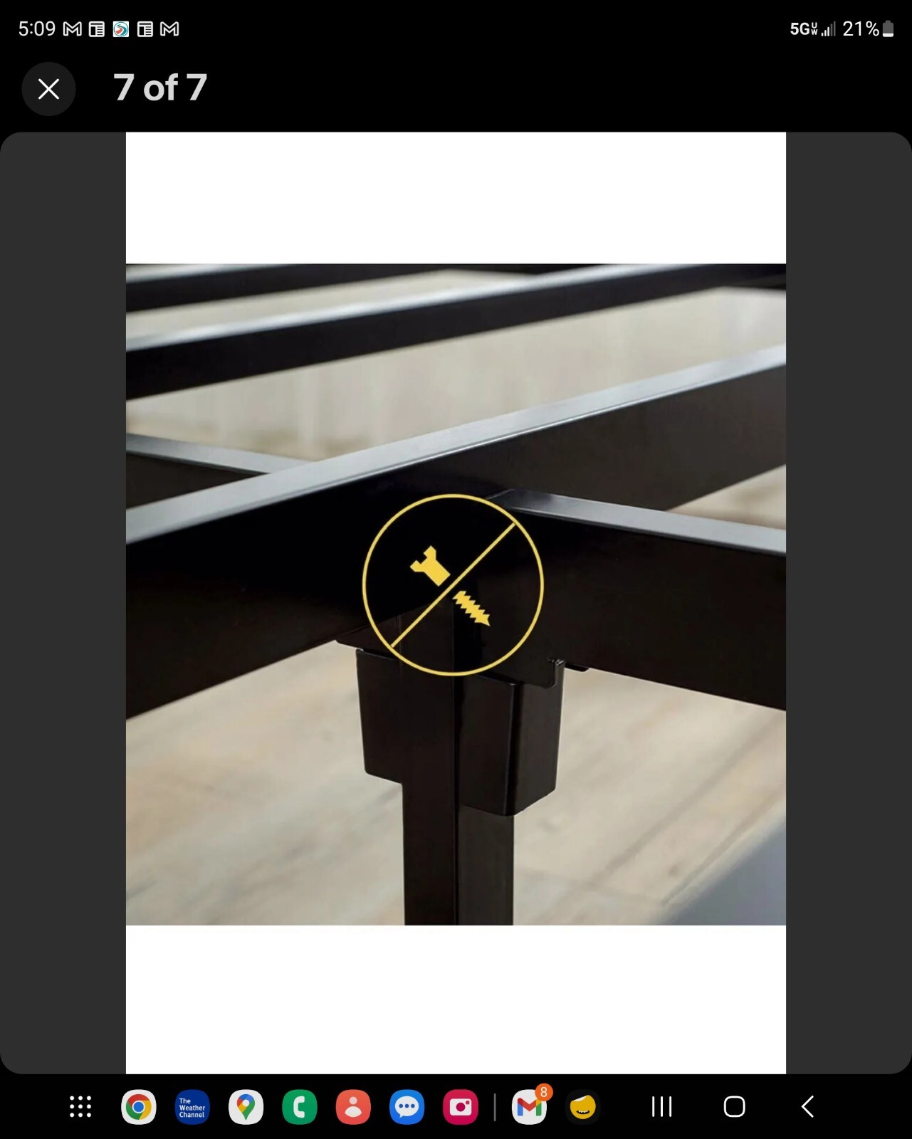 NEST Quick Lock 14 Inch Metal Platform Bed Frame / Mattress Foundation  