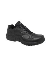 ADTEC Womens Black Round Toe Block Heel Leath...