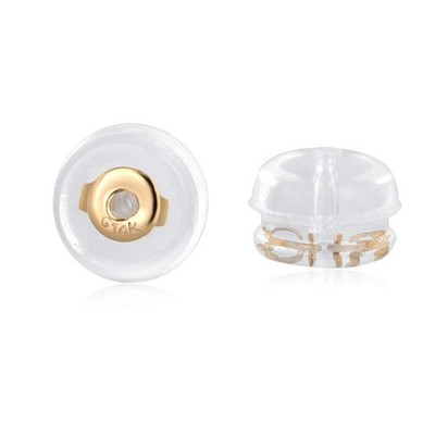 14K Gold Silicone Earring Backs Replacement | Rubber Earrings Backs for Studs...