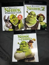 Shrek 20th Anniversary 3 Disk Edition Shrek 2 ,Shrek 3 With Slip Covers read