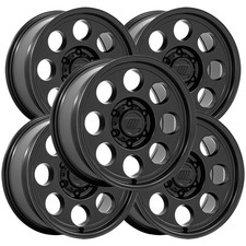 Set Of 5 Pro Comp Pa201 Heritage 17x8 5x5 0mm Matte Black Wheels Rims