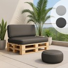 Palettenkissen 2-tlg. Komplett-Set Sitzkissen Palettenauflage Palettenpolster