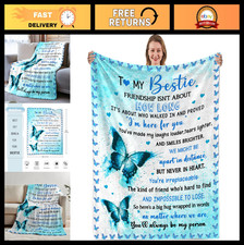 "Cozy Throw Blanket for Best Friends - Perfect Birthday  Long Distance Gift 50x