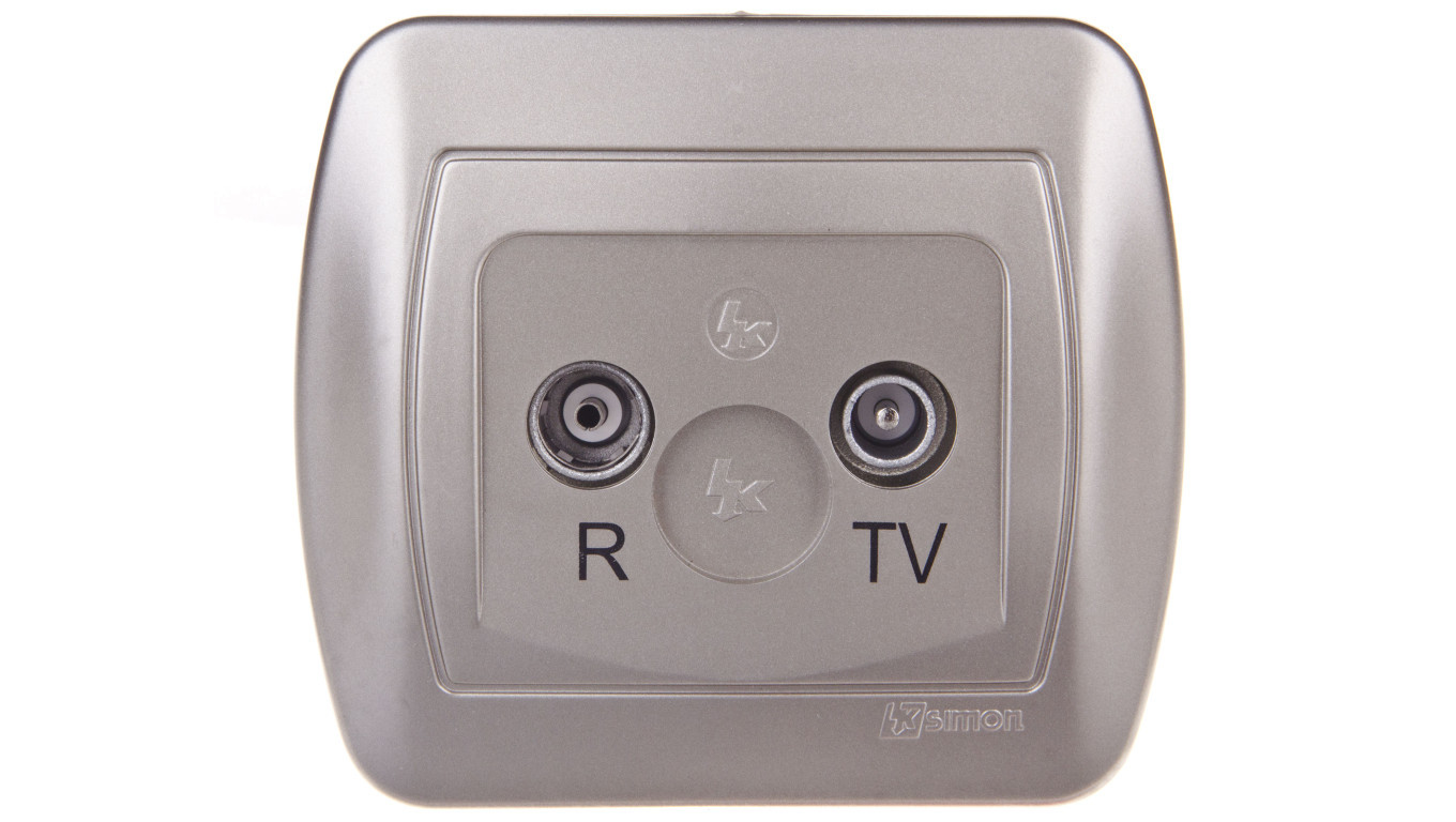 Simon Akord R/TV antenna socket, metallized satin AAK/29 /T2UK