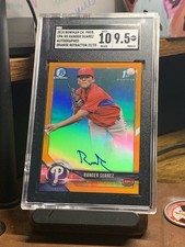 2018 Bowman Chrome Prospect Autographs Ranger Suarez Orange /25 SGC 9.5/10