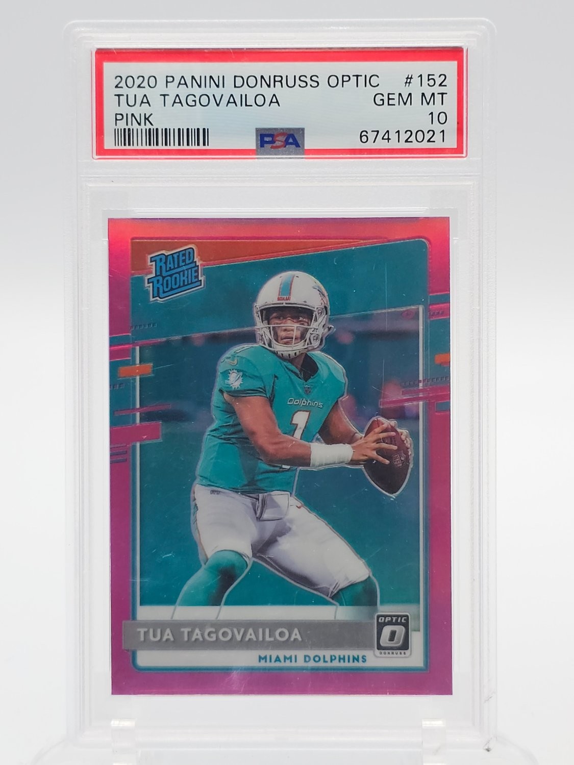 Tua Tagovailoa Panini Donruss Optic #152 Pink