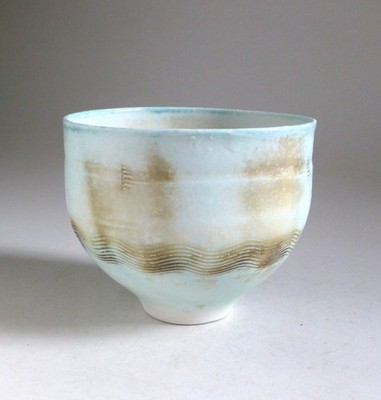 Jack Doherty Laugung Keramik St Ives Soda Dampf glasierte Porzellan Schüssel. Chawan