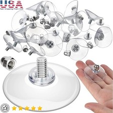 Suction Cups W/ Screws 12 Pack Stainless Steel Caps Strong Hold PVC Pads New