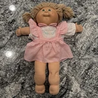 1978/1982 Vintage Signed Xavier Roberts Cabbage Patch Doll Green Eyes Pig Tails