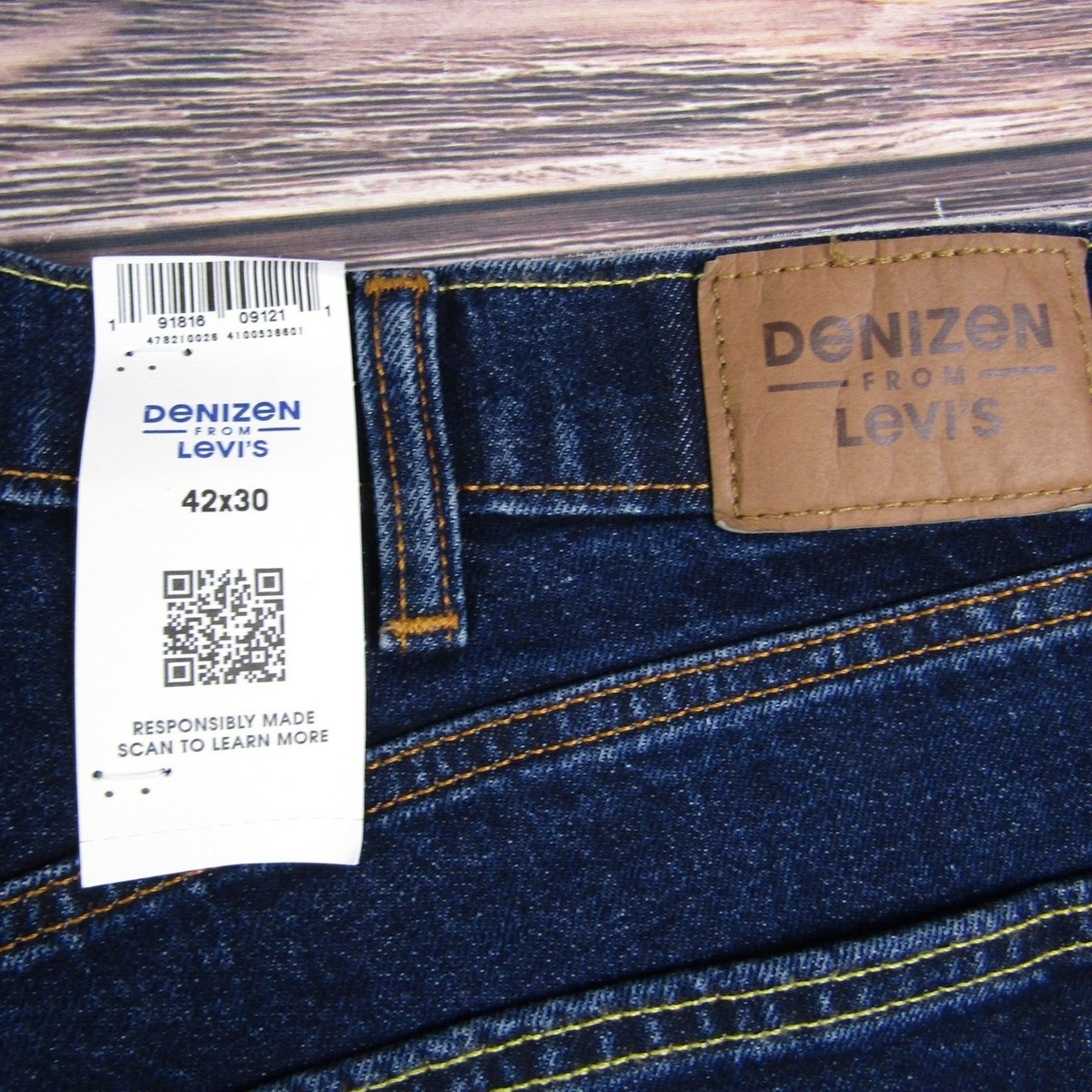 Denizen Levi's NEW NWT Mens 42x30 285 Relaxed Denim Jeans Dark Wash Blue View 6
