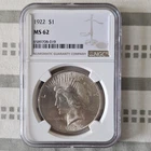 New ListingNGC MS 62 1922 Peace Dollar $1 Silver Coin Philadelphia