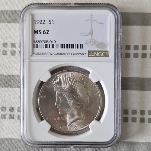 New ListingNGC MS 62 1922 Peace Dollar $1 Silver Coin Philadelphia