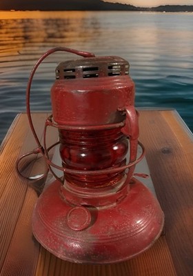 Vintage-Embury Traffic Gard Lantern-No 40-Warsaw,New York, Embury