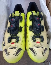 SiDi SHOT Carbon Vent 43 EU / 9 US mens road shoes 3-bolt Hi-Vis Flo neon Yellow