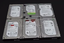 LOT OF 5  (3 TB)  + 1   (1 TB)  3.5" SATA HARD DRIVES