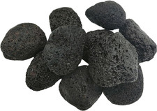 10 Pack Aquarium Black Lava Rock Fish Tank Volcanic Pumice Stones for Fish Shrim