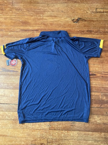 West Virginia Mountaineers Polo XL Navy Blue Short Sleeve Shirt Button Men’s * - Picture 3 of 5
