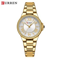 CURREN Women Watch Elegant Roman Numerals Female Watch Girls Steel Wristwatch