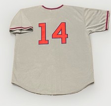 Ernie Banks Chicago Jersey Men’s XL 1957 Cubs Road Gray Retro Throwback 