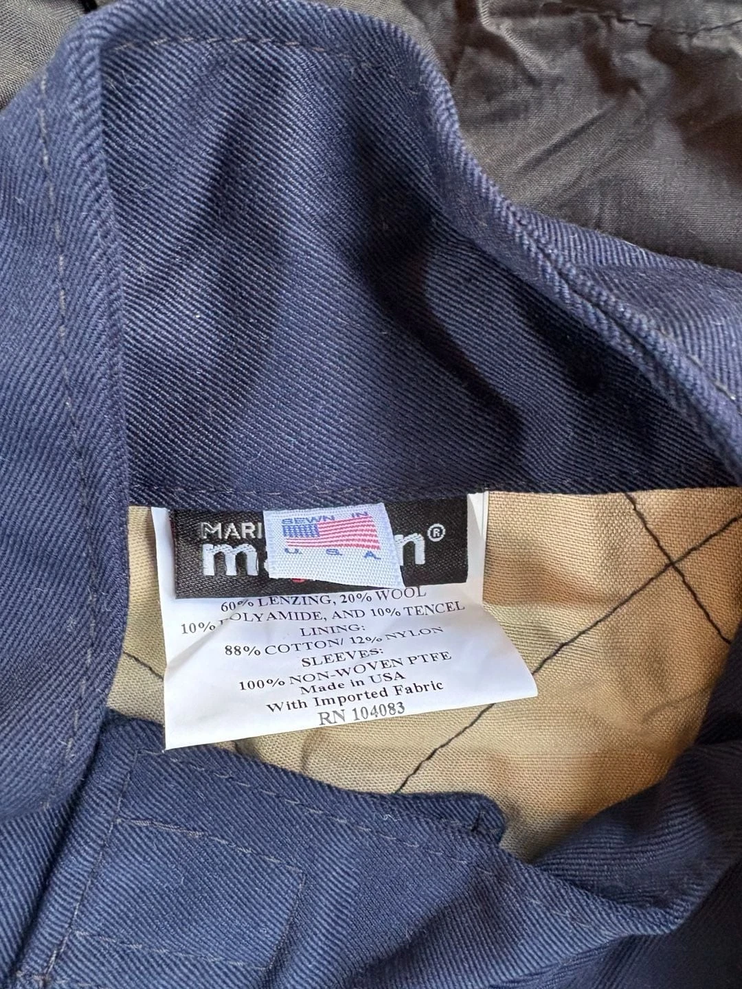 MarLan High-Visibility FR Safety Work Jacket Navy Orange Reflective Made in USA image 3