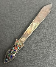 Brieföffner aus Silber 925 - floral emailliert [217]