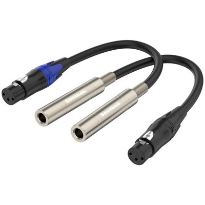 2 Pack XLR to 1/4'' Cable,Balanced 3 Pin XLR Female to 1/4 Quarter inch TRS 6....