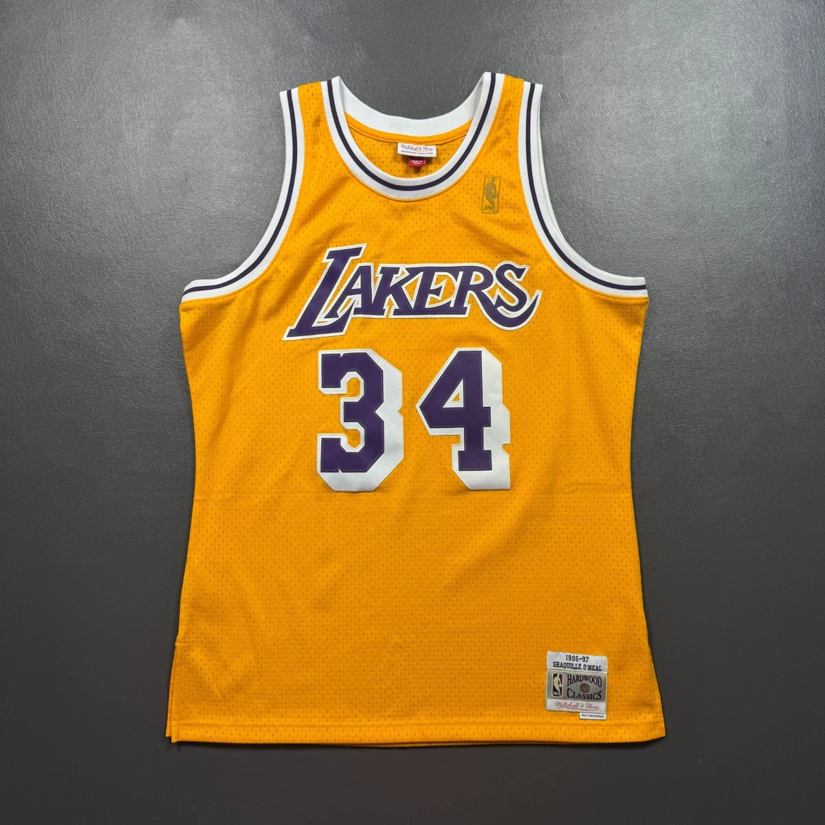 Shaquille O’Neal LA Lakers Autographed Mitchell Ness 1996-97 Home