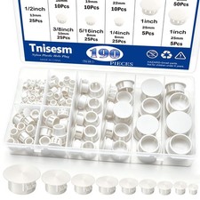 190Pcs Nylon Plastic Hole Plugs 9 Sizes 1/5" 1" Round Drill Flush Panel Screw